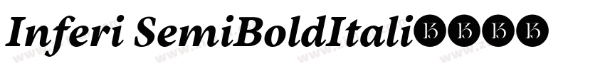 Inferi SemiBoldItali字体转换